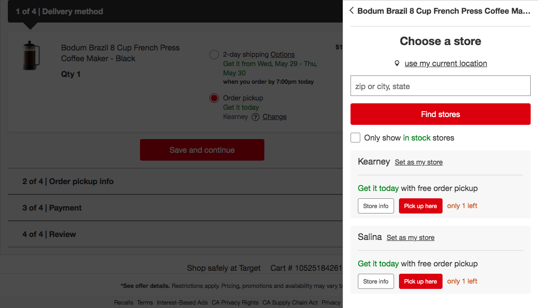 Target’s Store Pickup 75 of 79 Store Pickup Examples Baymard Institute