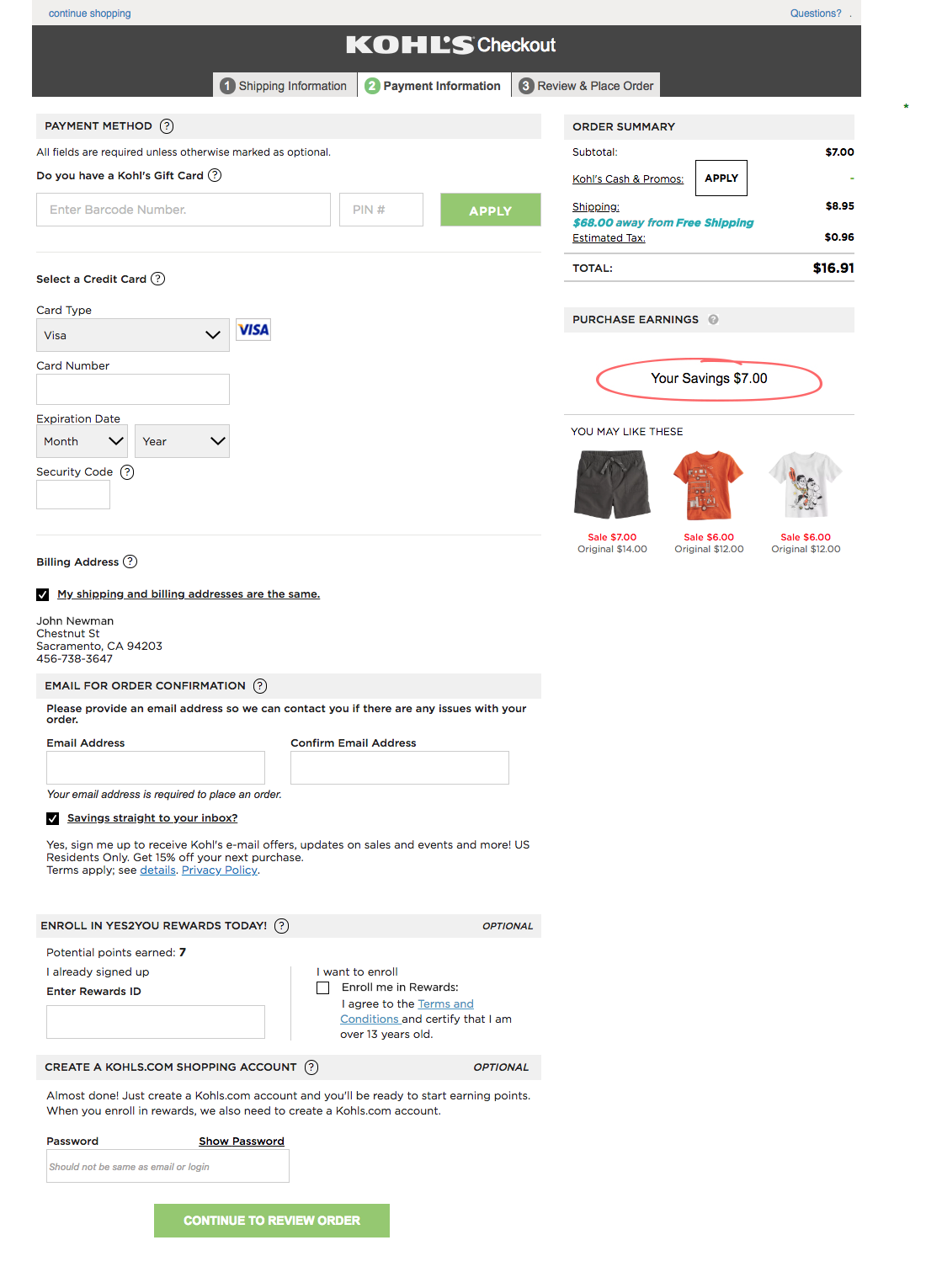 Kohl’s Payment 818 of 1031 Payment Examples Baymard Institute