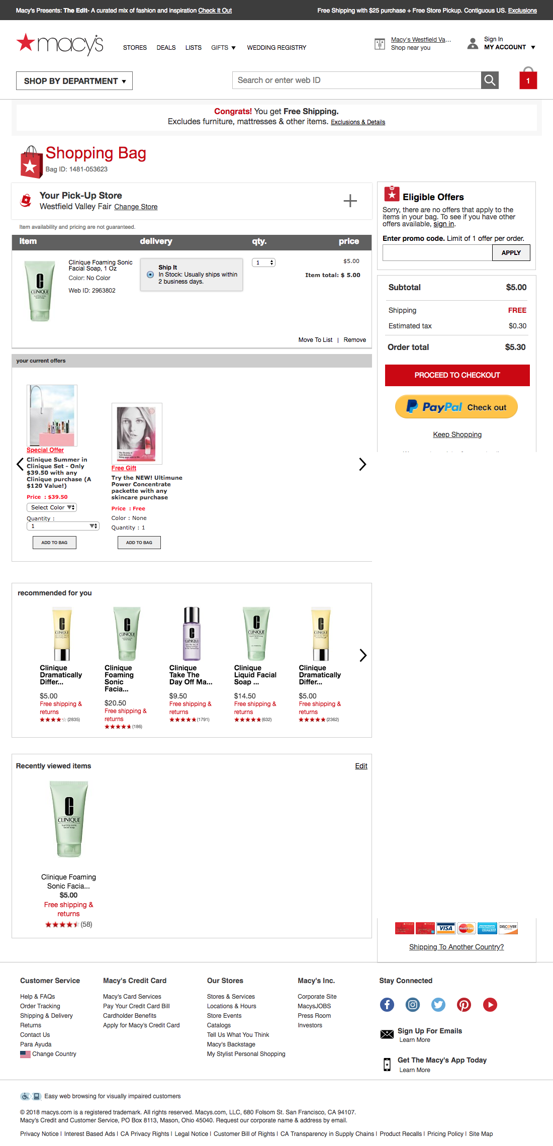 Desktop screenshot of Macy’s