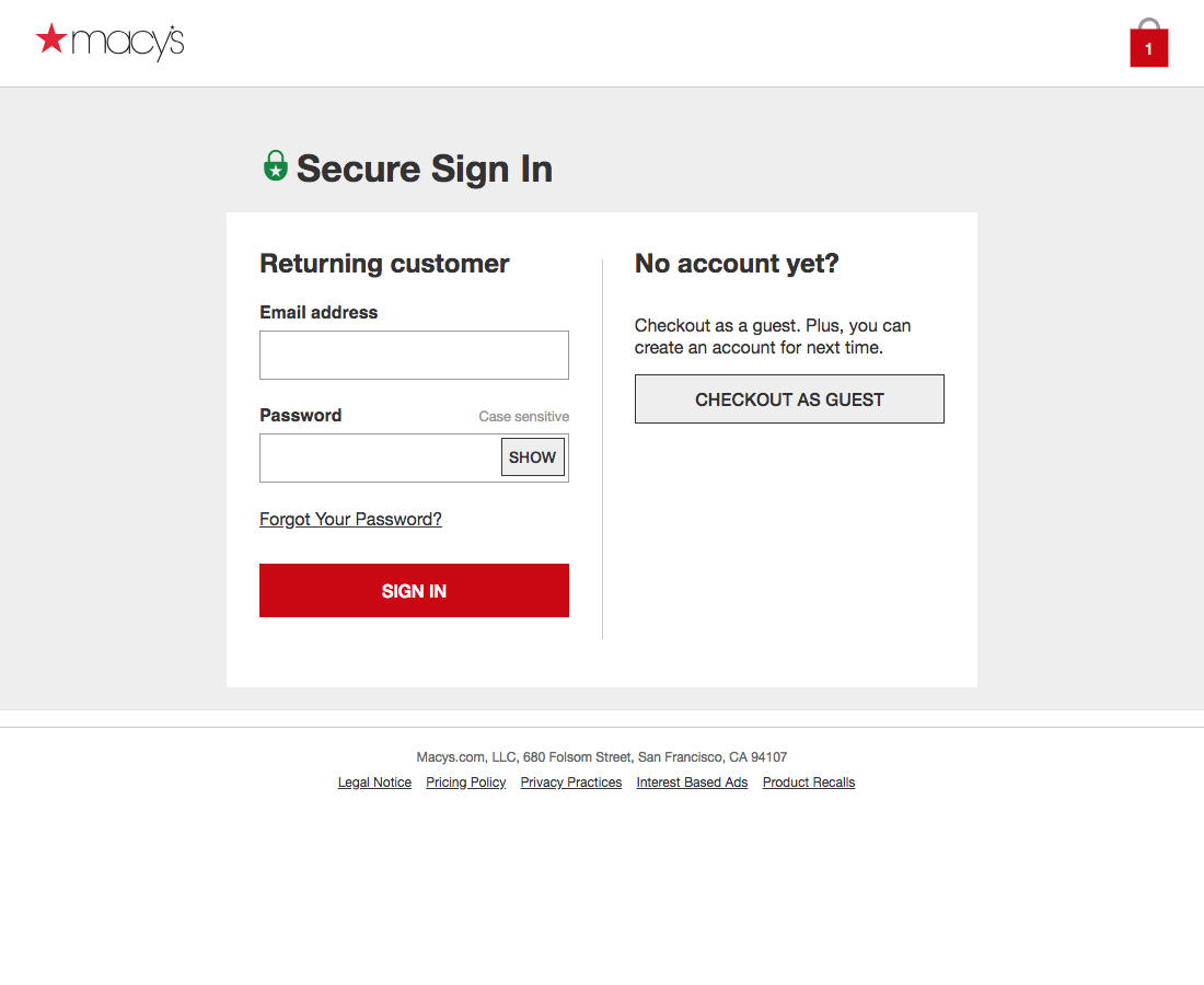 Desktop screenshot of Macy’s