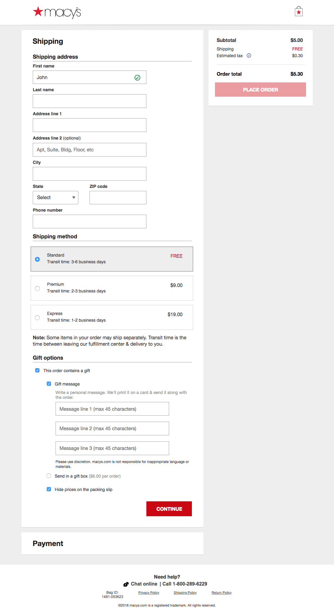 Desktop screenshot of Macy’s