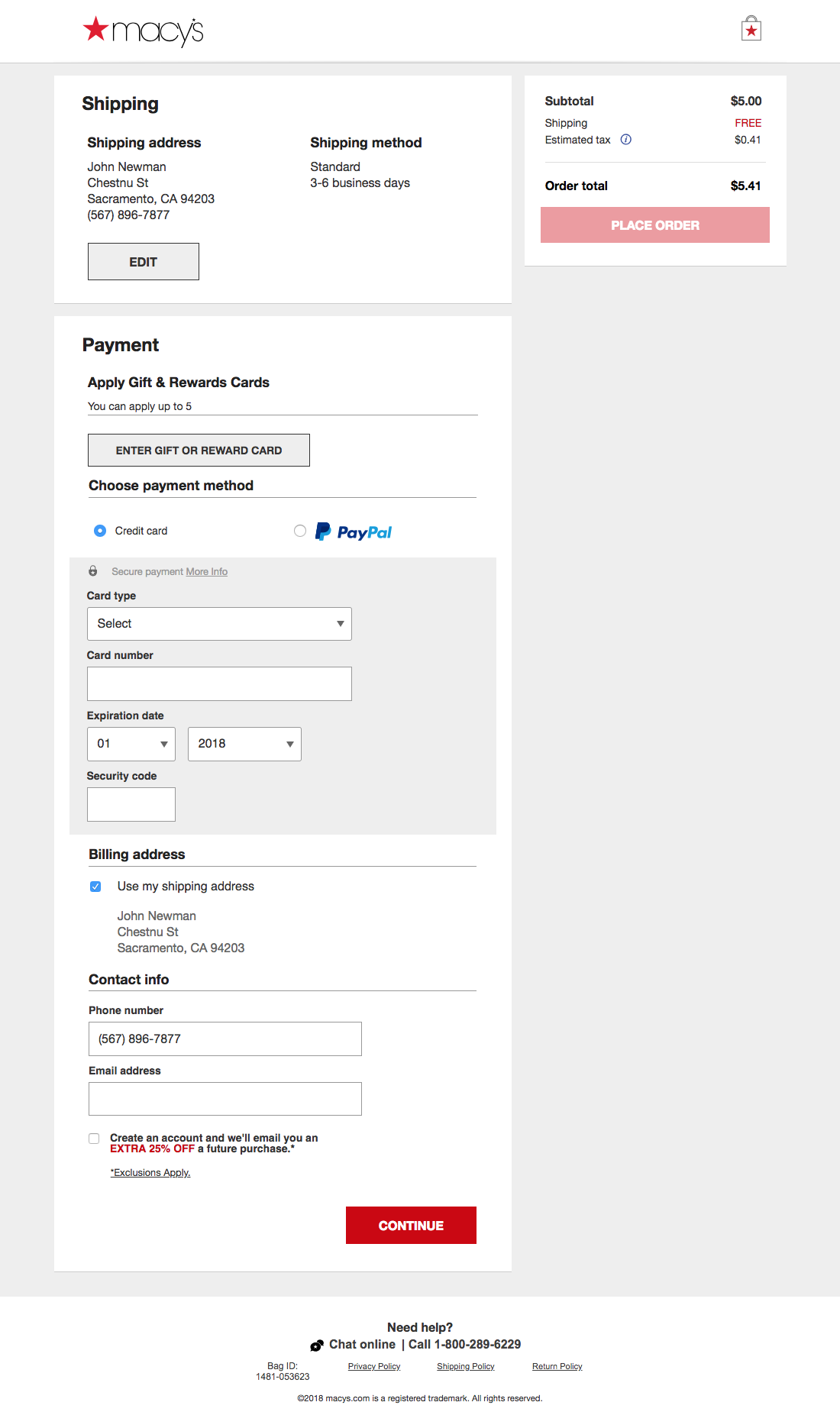 Desktop screenshot of Macy’s