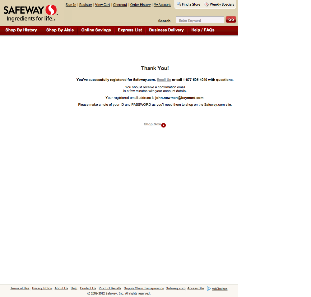Safeway&rsquo;s Account Selection &ndash; 793 of 841 Account Selection Examples