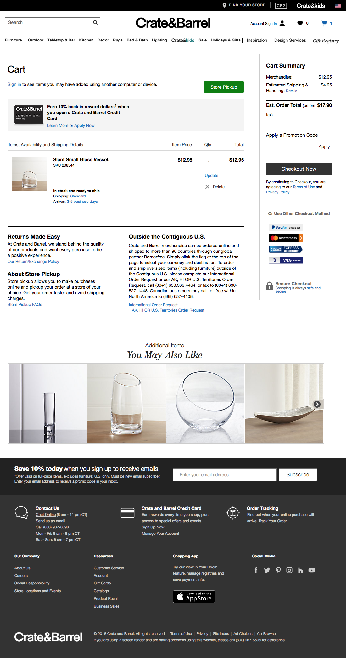 Desktop screenshot of Crate & Barrel