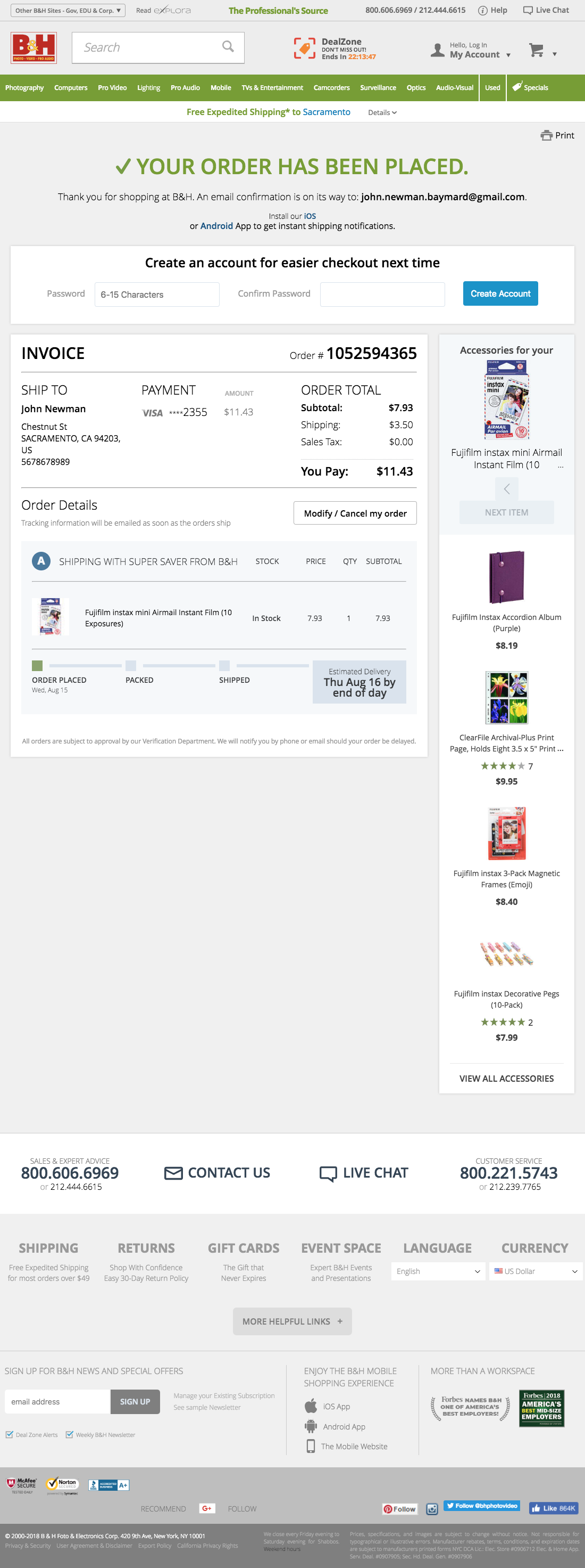 Desktop screenshot of B&H Photo