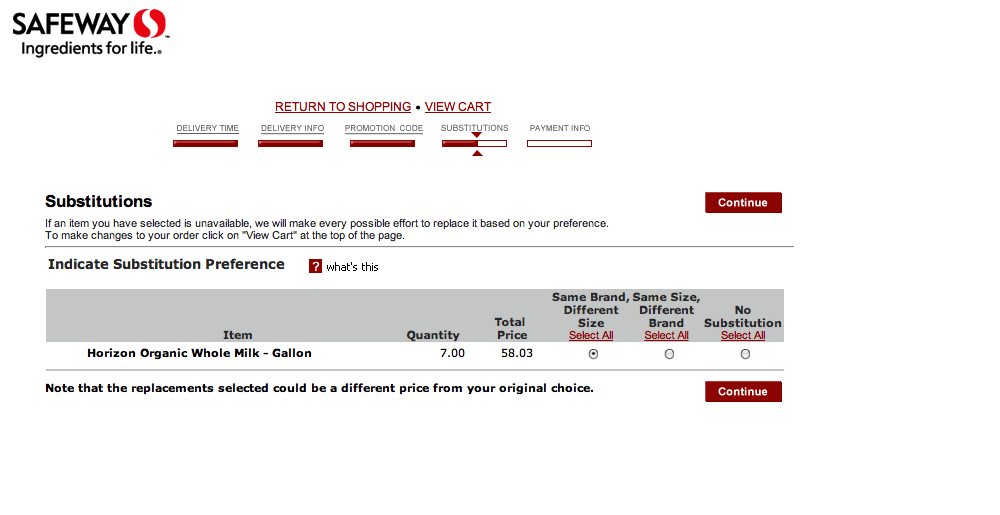 Desktop screenshot of Safeway