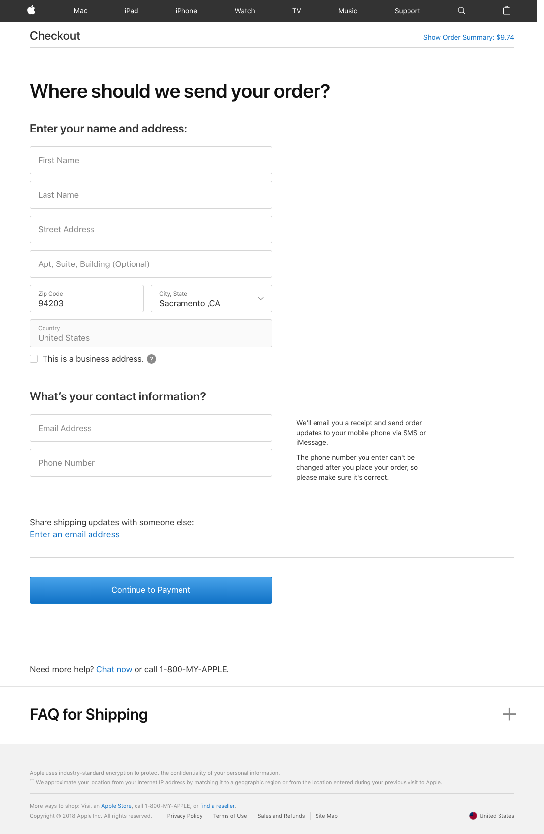 Desktop screenshot of Apple