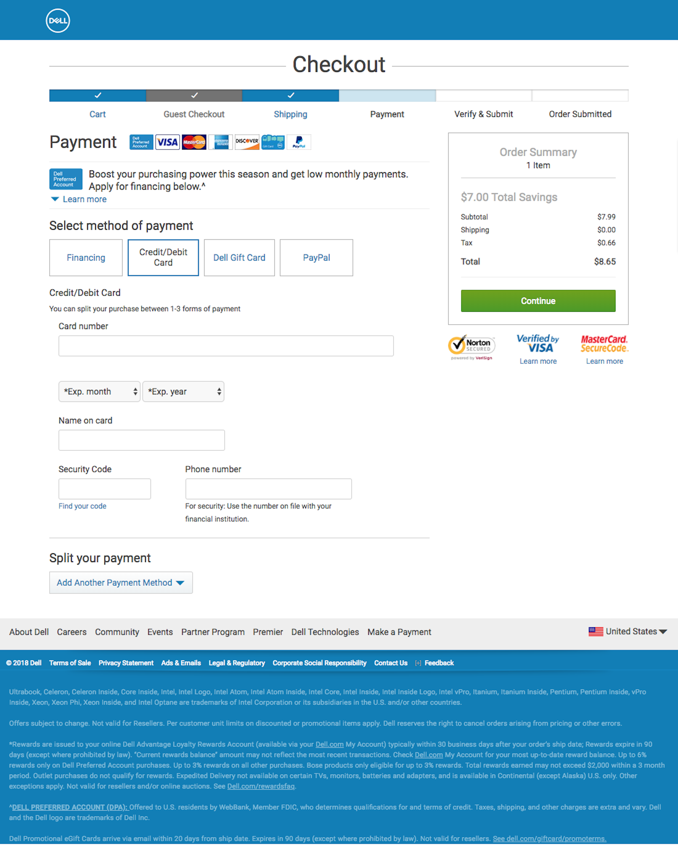 Dell Comenity Payment