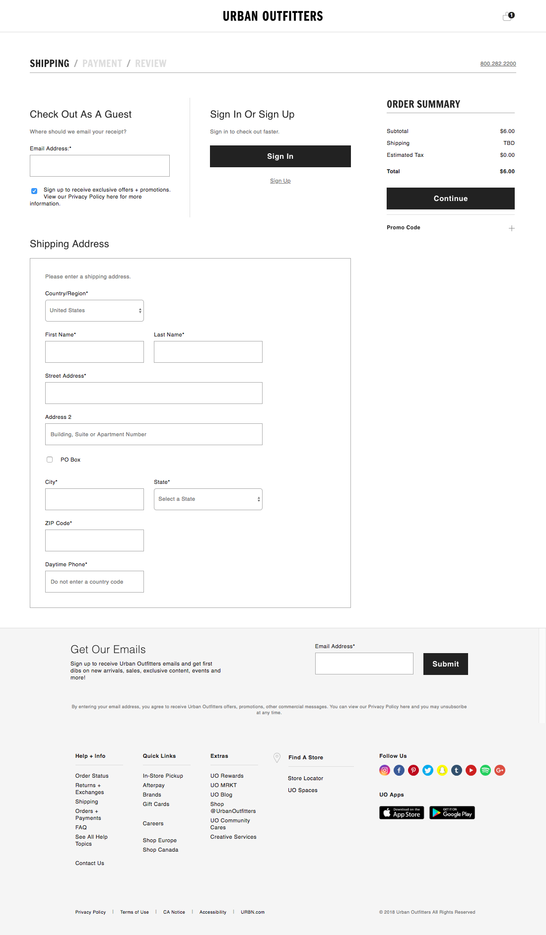 Urban Outfitters’ Account Selection – 433 of 682 Account Selection 