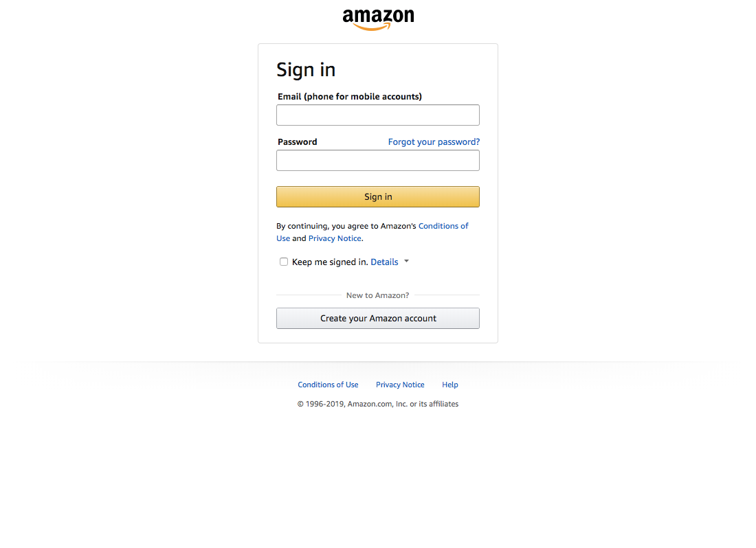 Desktop screenshot of Amazon