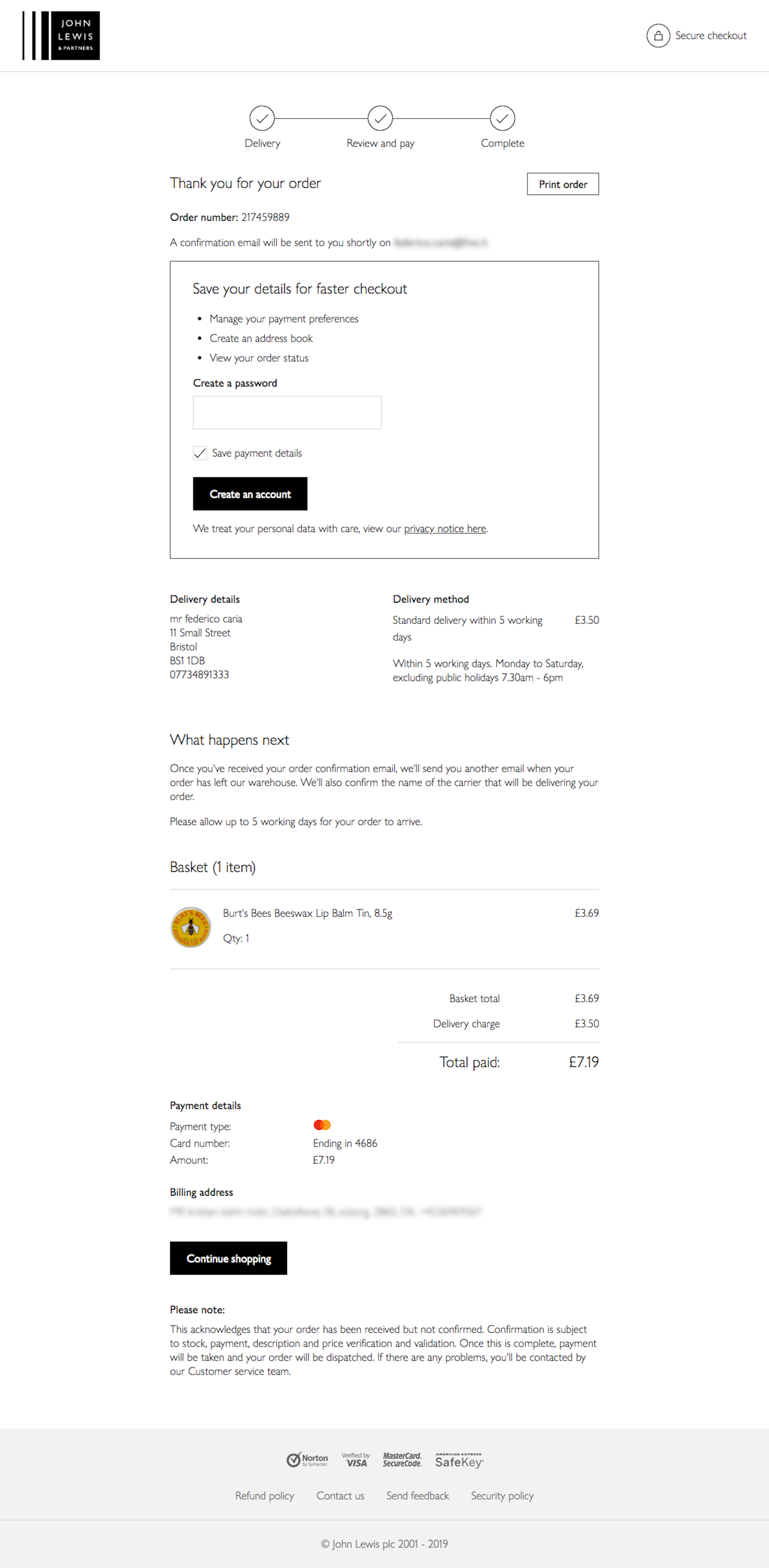 John Lewis Receipt Order Confirmation 562 Of 656 Receipt Order john-lewis-receipt-order-confirmation-562-of-656-receipt-order