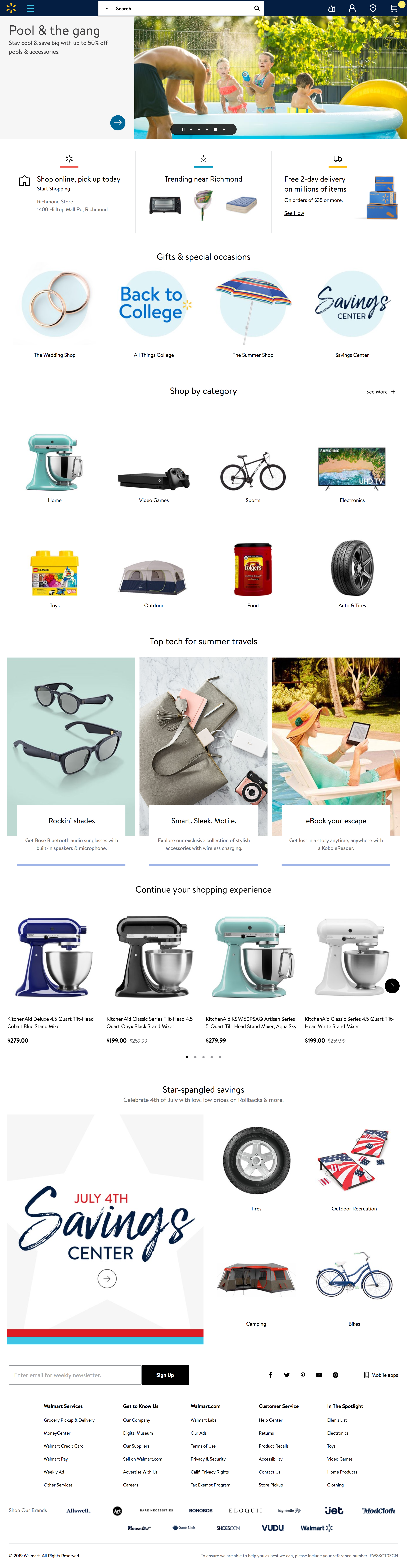 Desktop screenshot of Walmart