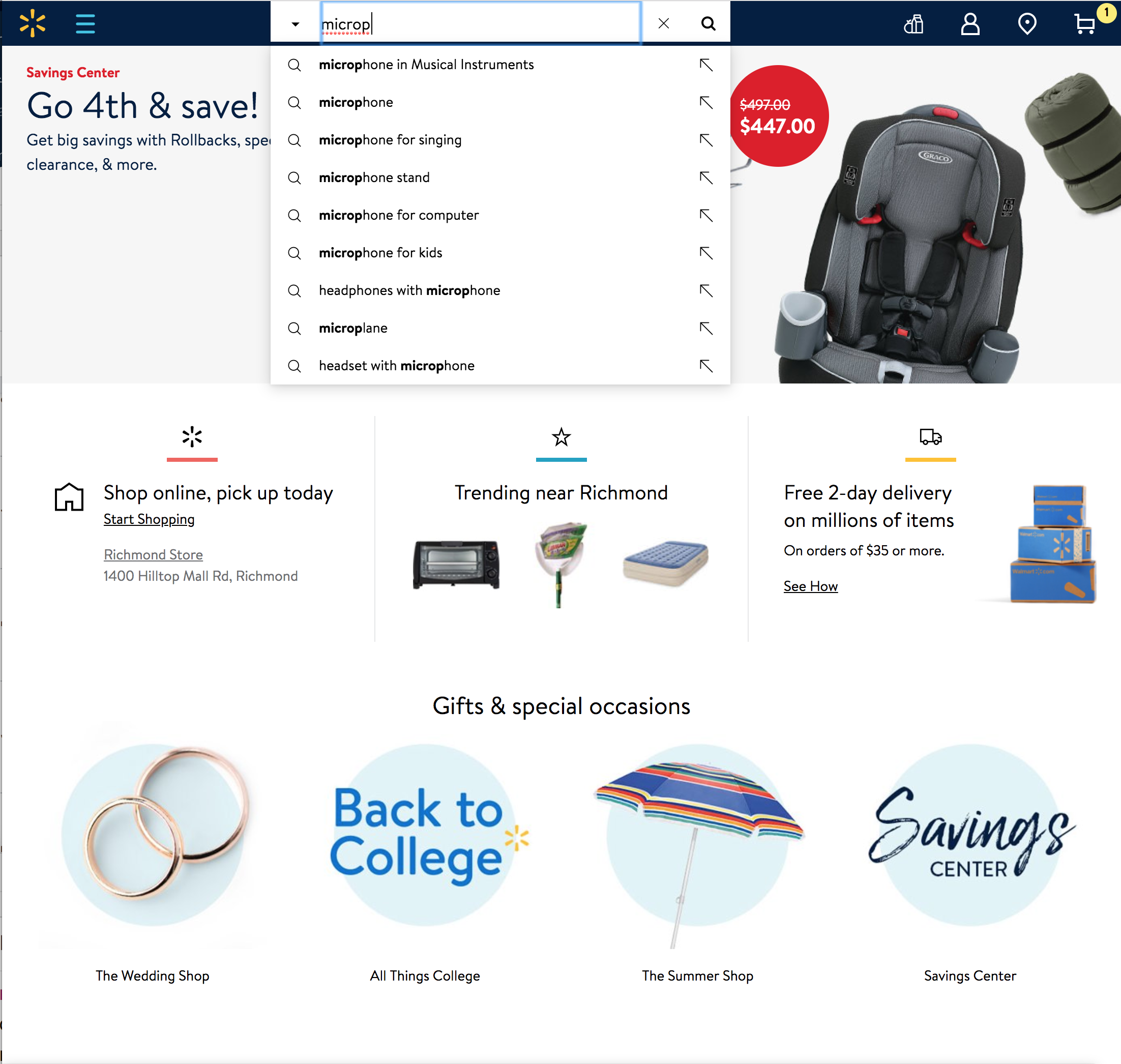 Desktop screenshot of Walmart