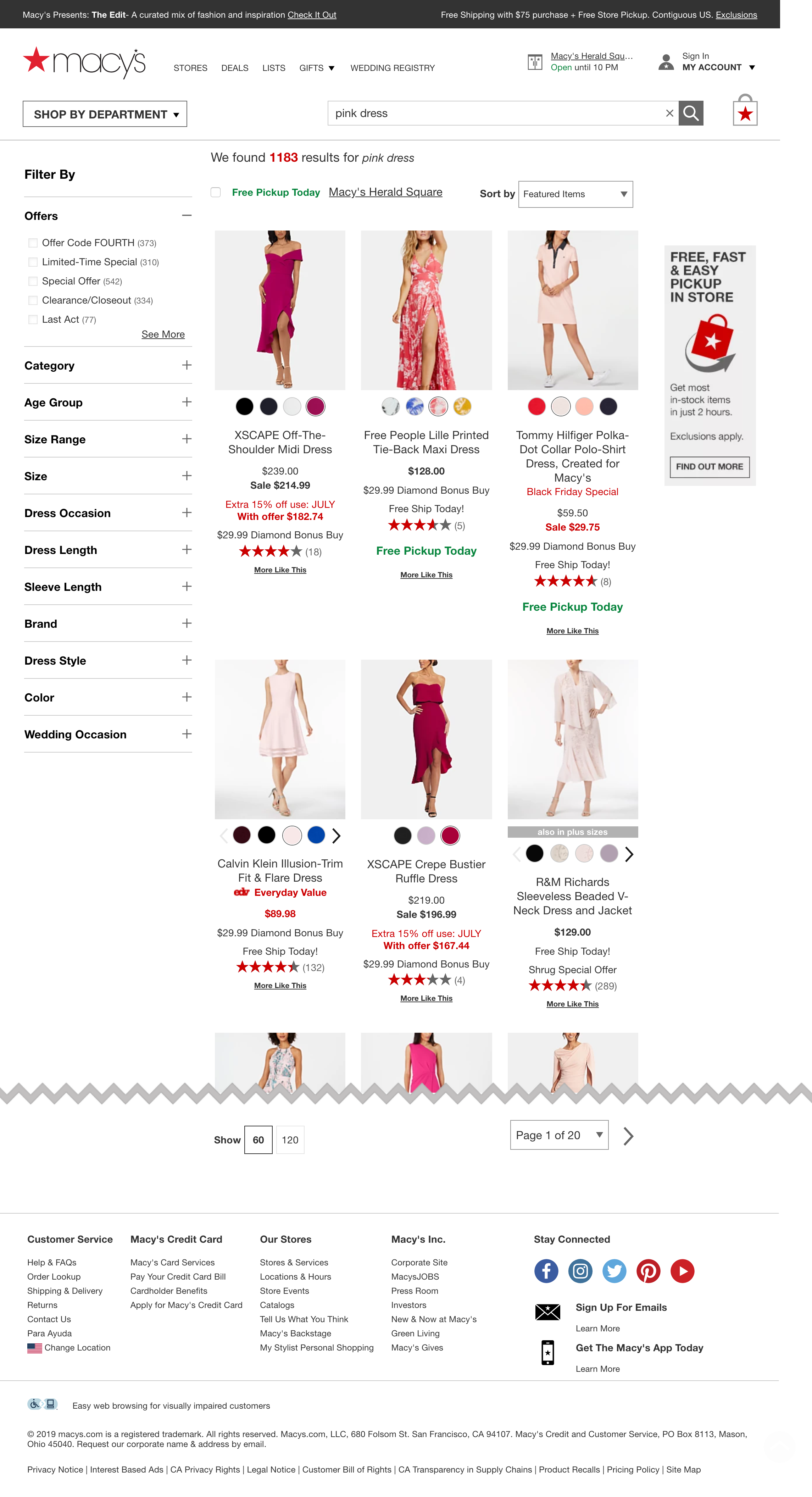 Desktop screenshot of Macy’s