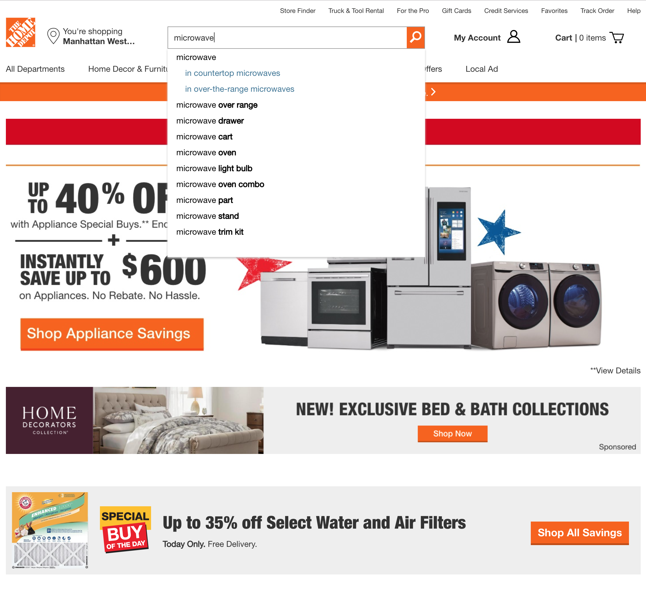 Desktop screenshot of Home Depot