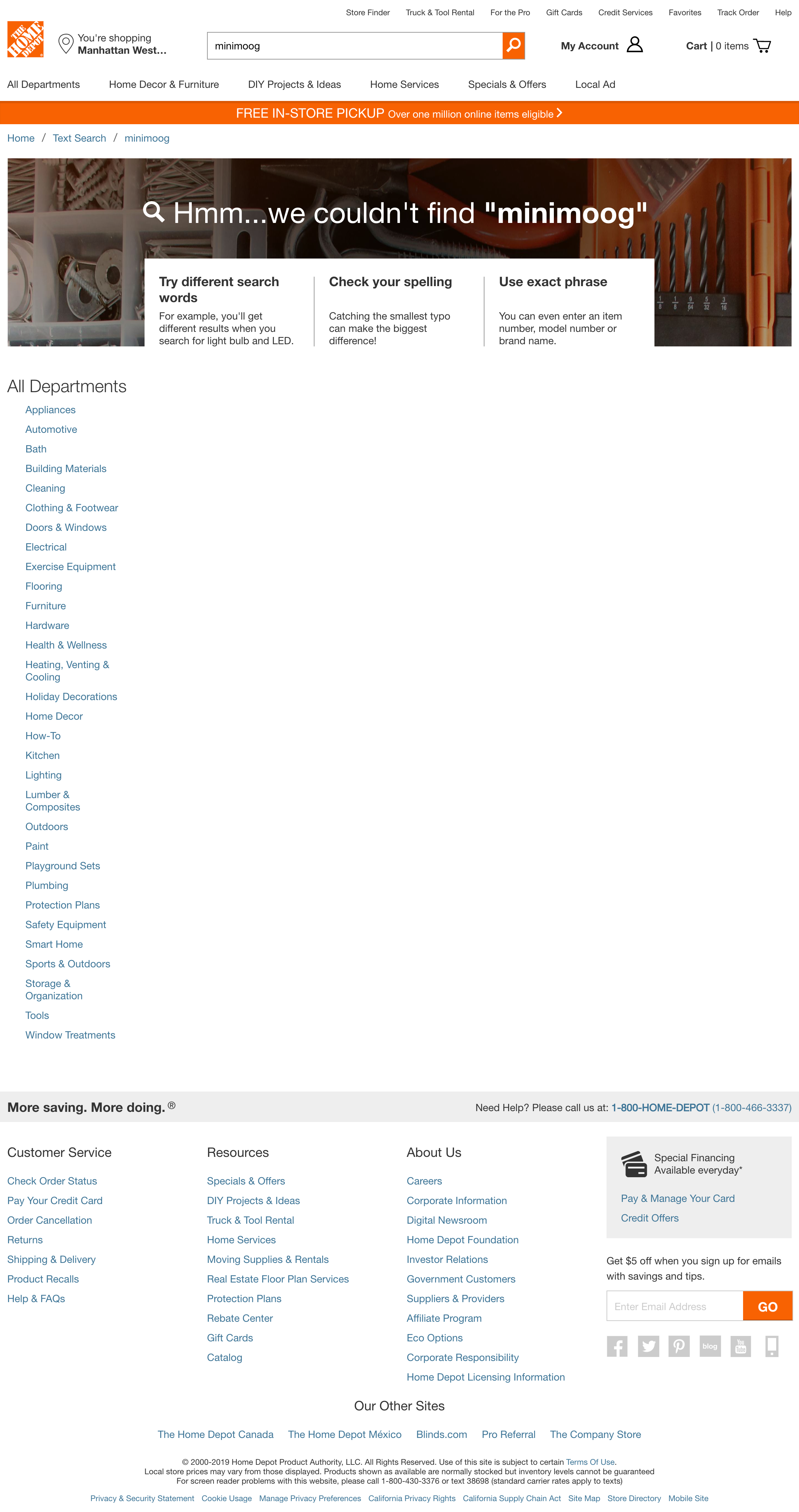 Desktop screenshot of Home Depot