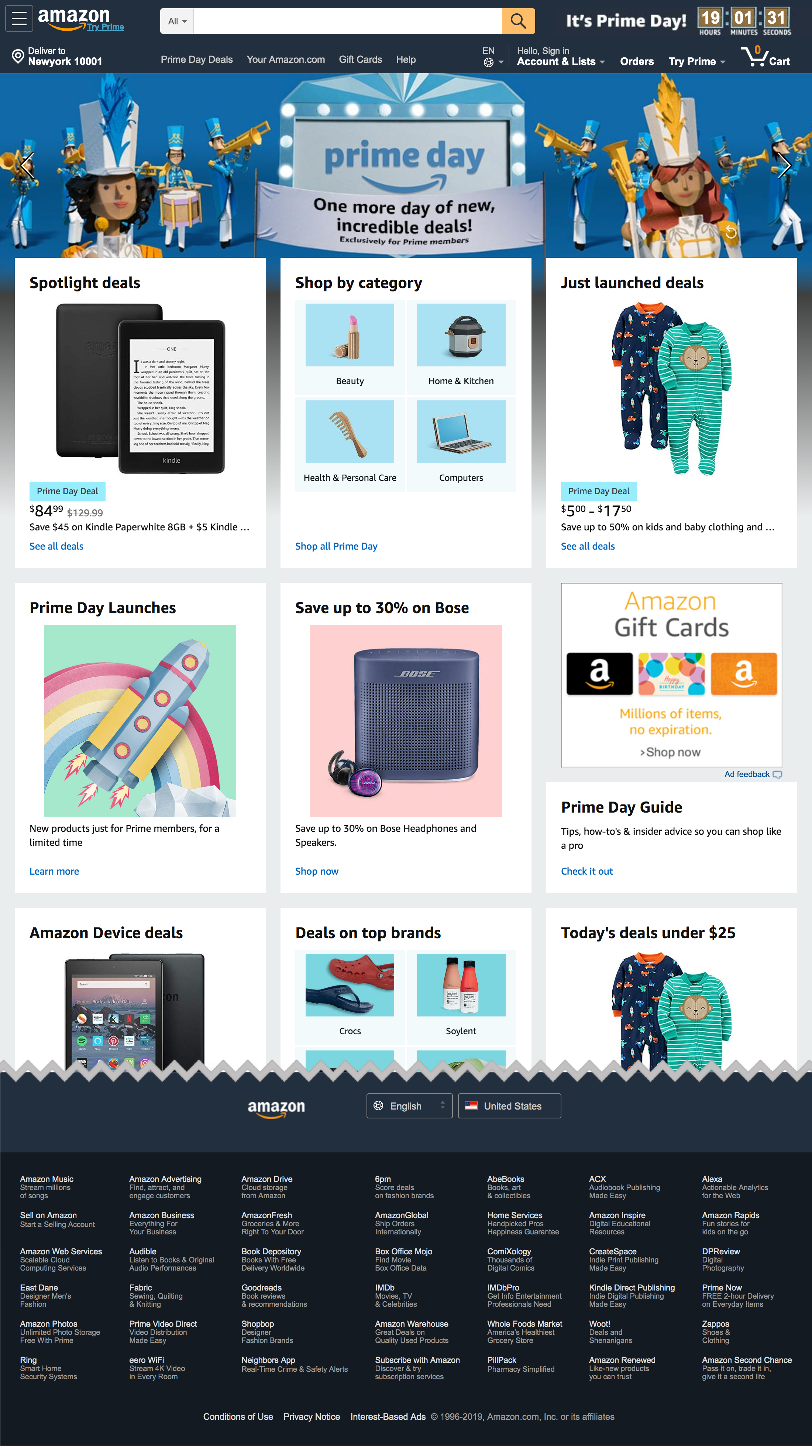 Desktop screenshot of Amazon