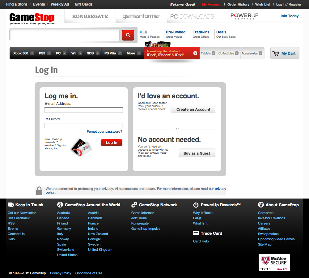 GameStop’s Account Selection 671 of 686 Account Selection Examples