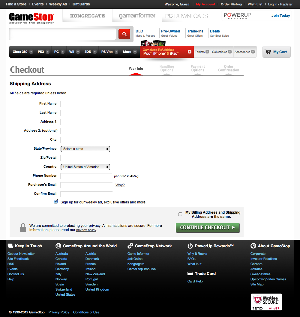 GameStop’s UX Case Study Baymard Institute