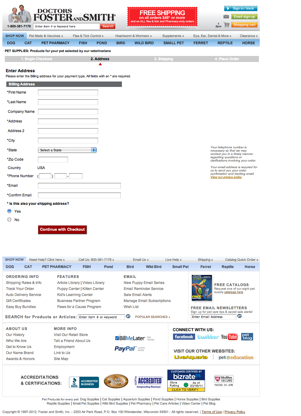 Drs. Foster & Smith’s UX Case Study Baymard Institute
