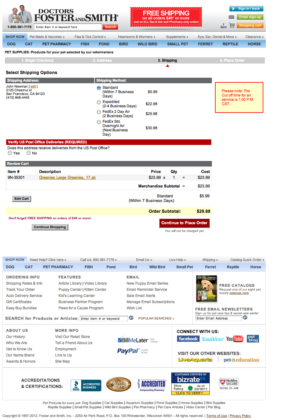 Drs. Foster & Smith’s UX Case Study Baymard Institute