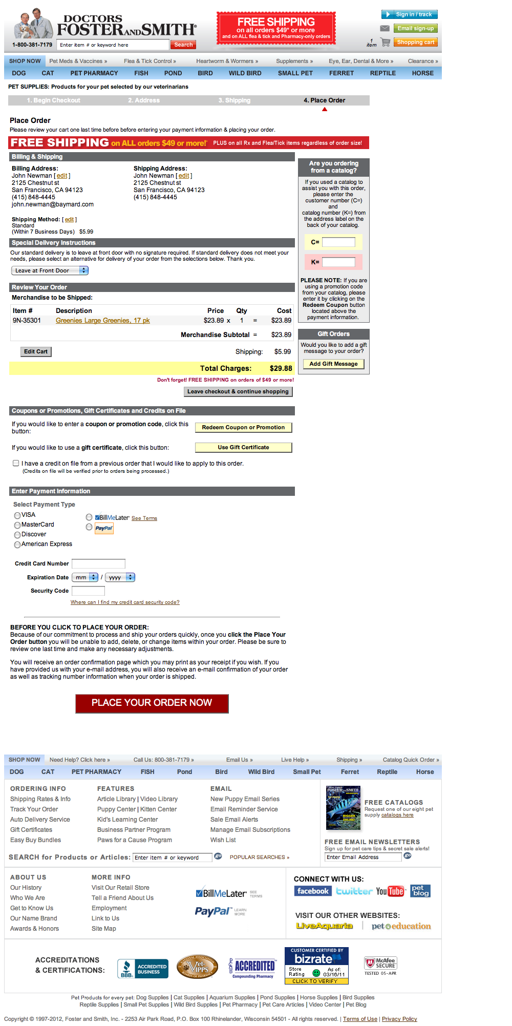 Drs. Foster & Smith’s UX Case Study Baymard Institute