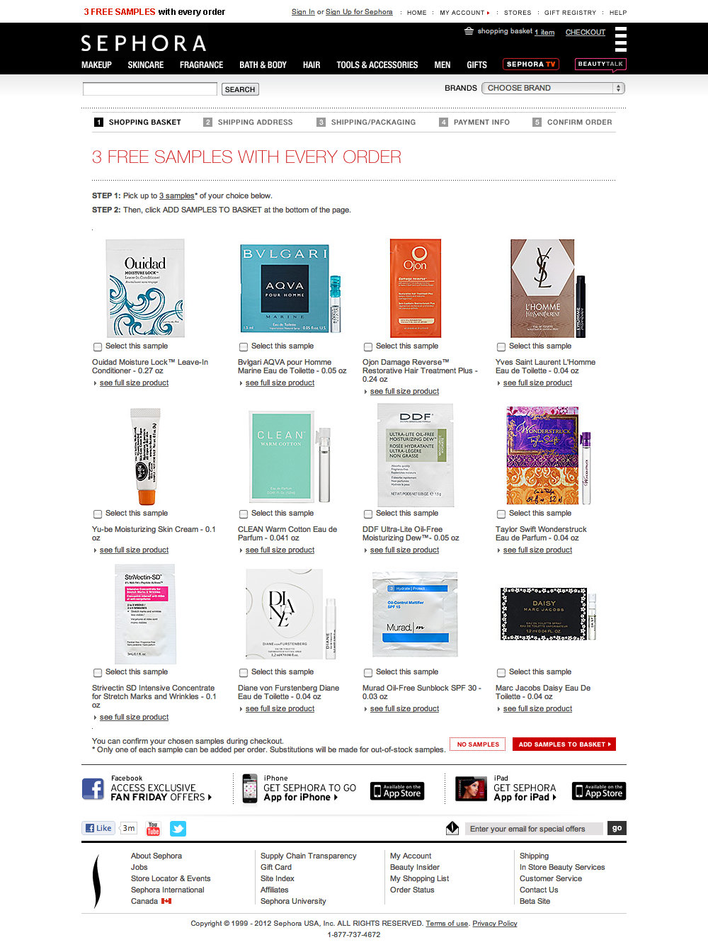 Desktop screenshot of Sephora