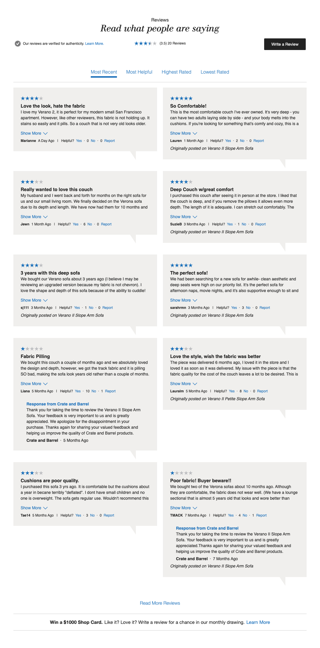 Desktop screenshot of Crate & Barrel