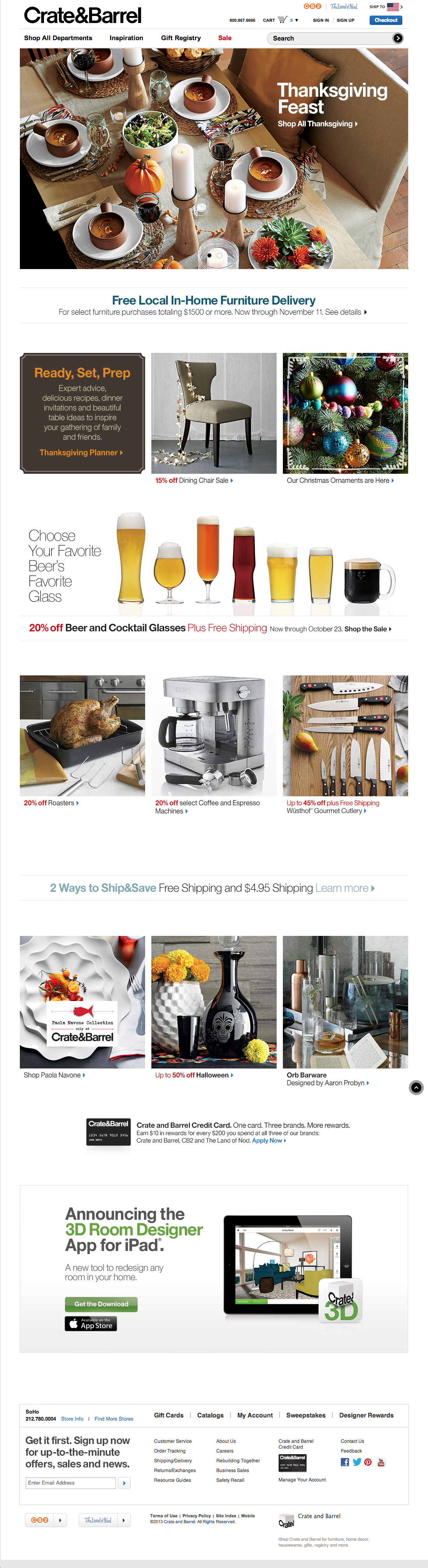 Desktop screenshot of Crate & Barrel