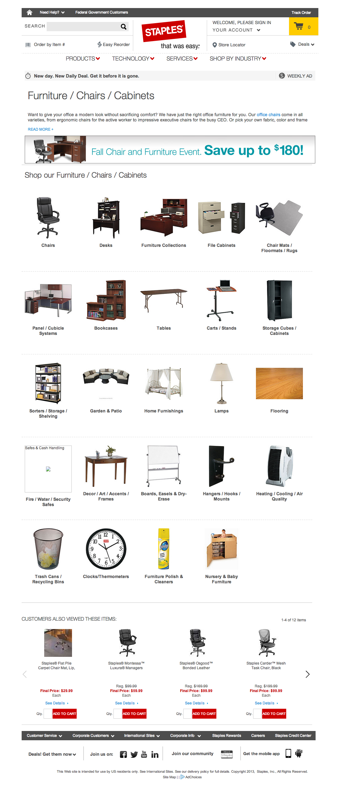 Desktop screenshot of Staples