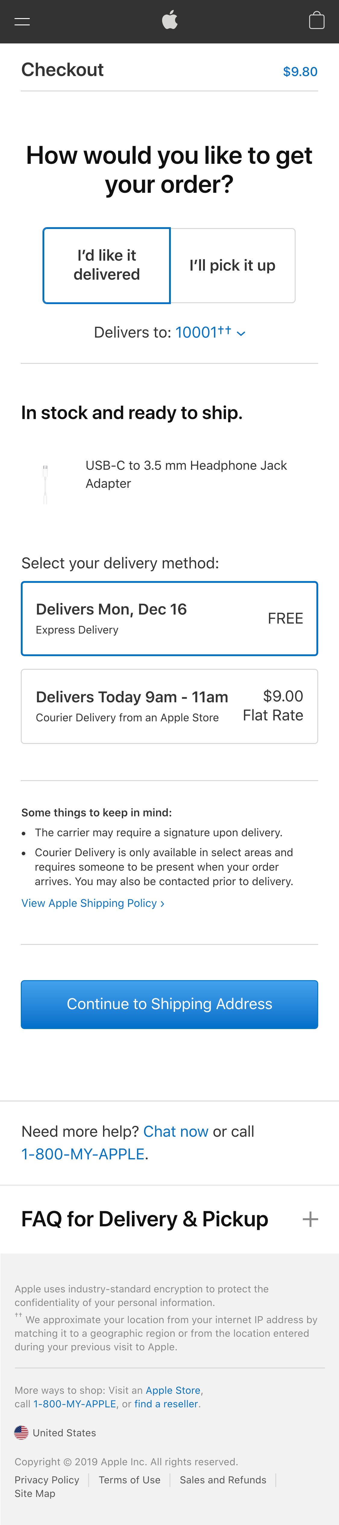 Mobile screenshot of Apple