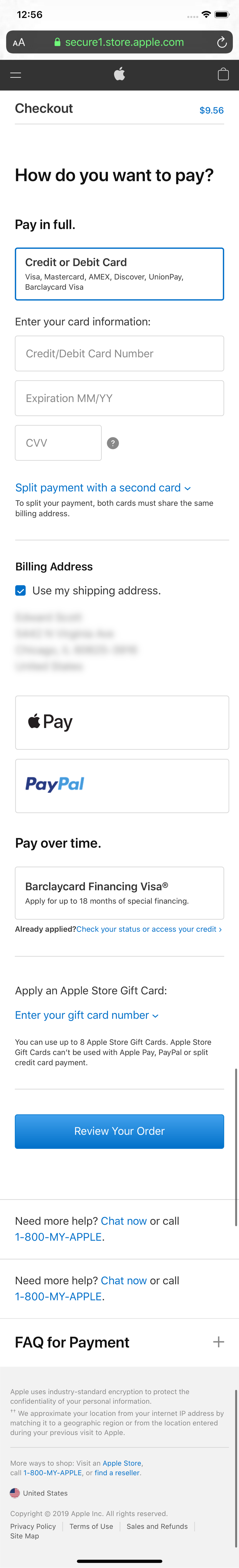 Mobile screenshot of Apple