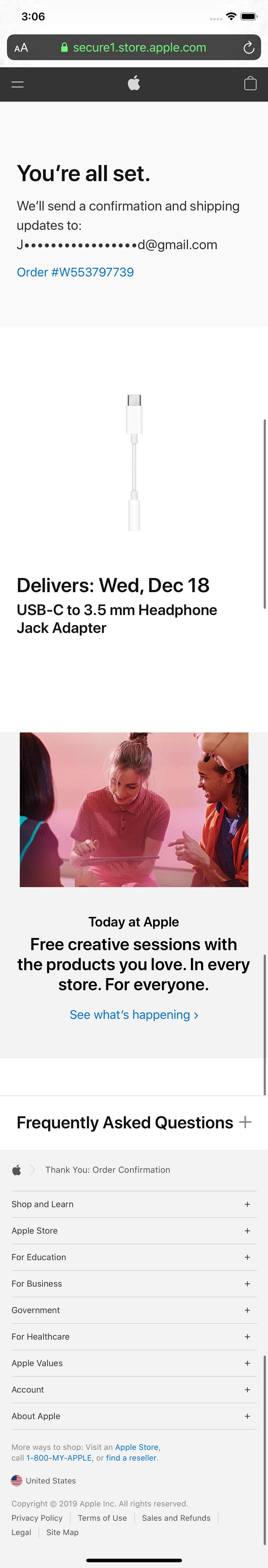 Mobile screenshot of Apple