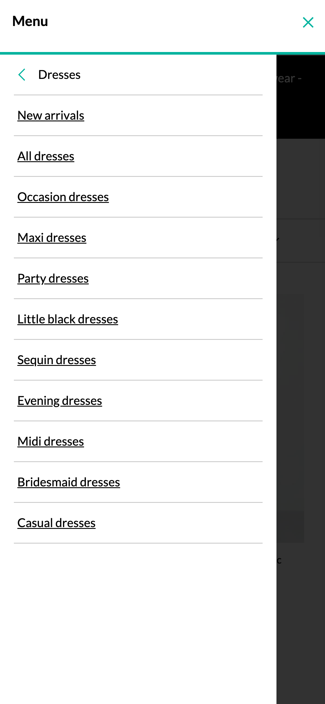 Debenhams’ Mobile Main Navigation 850 of 1110 Main Navigation
