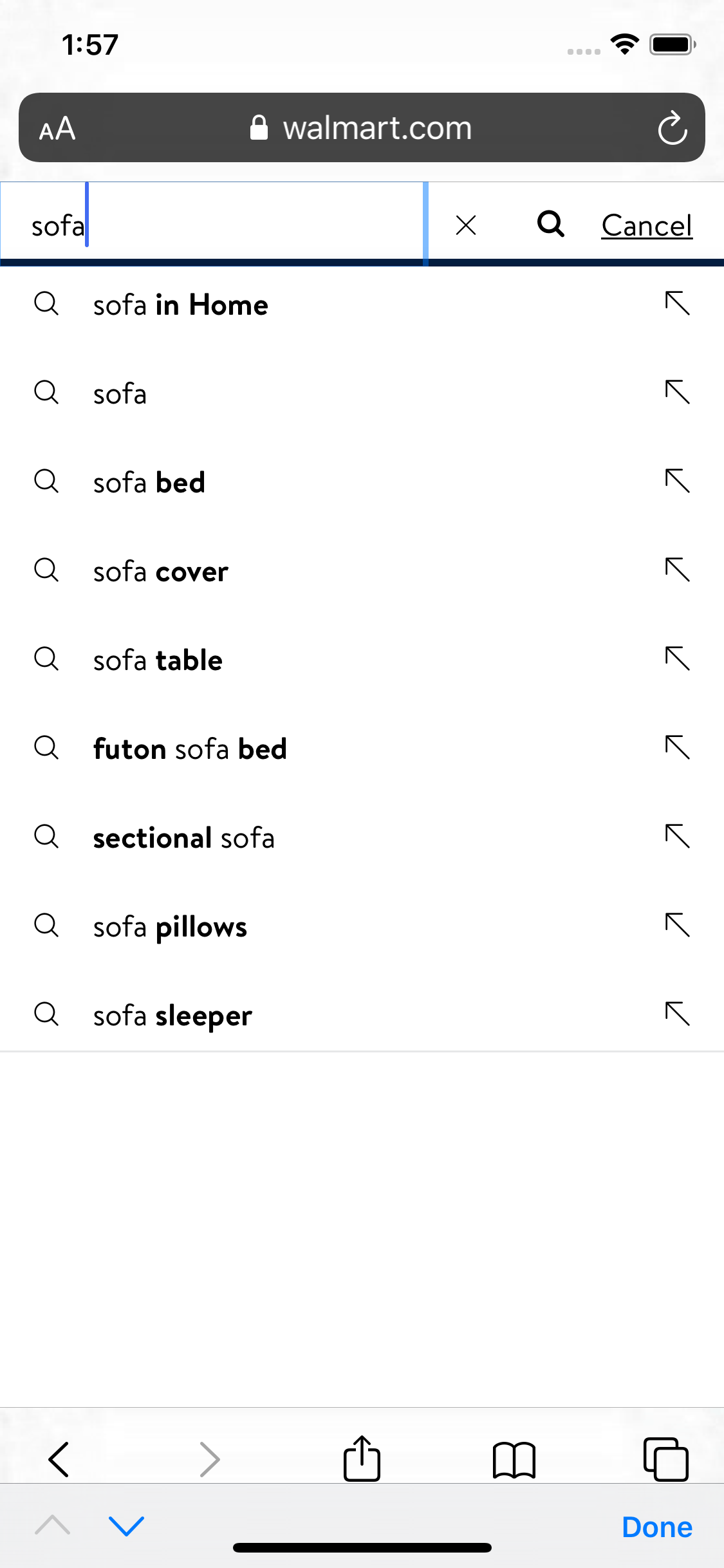 Mobile screenshot of Walmart