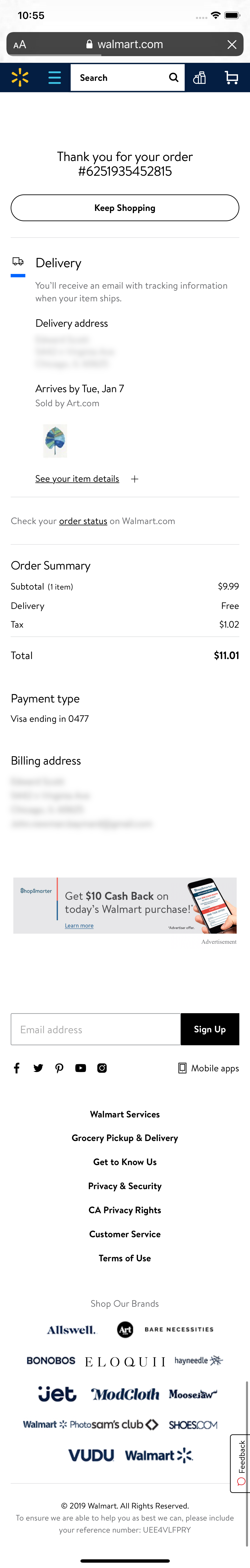 Mobile screenshot of Walmart