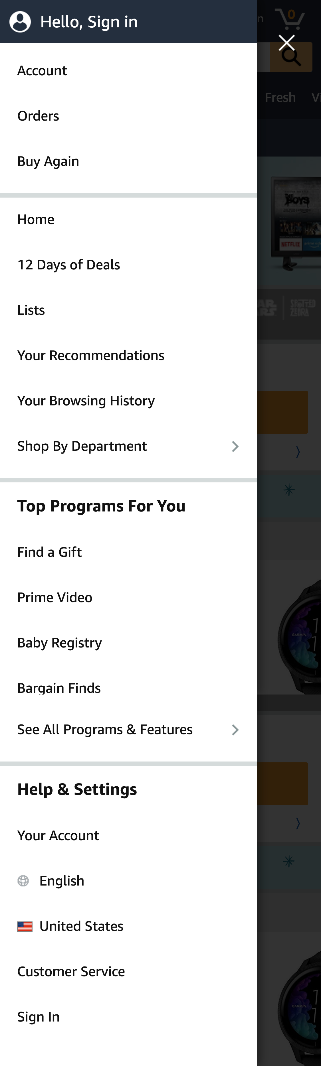 Mobile screenshot of Amazon