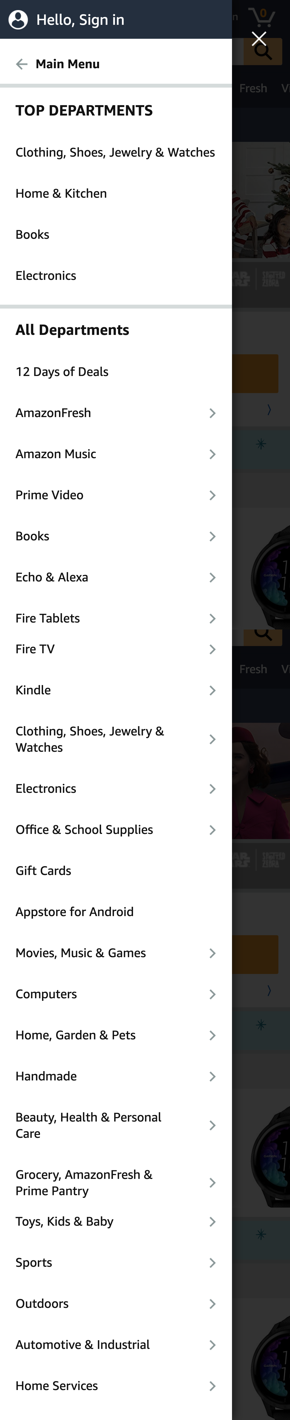 Mobile screenshot of Amazon