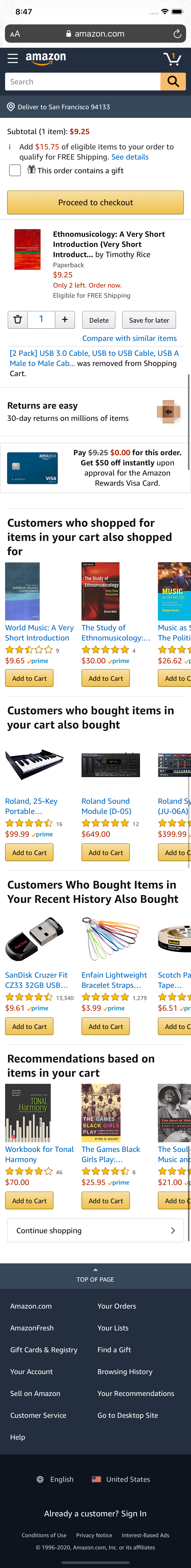 Mobile screenshot of Amazon