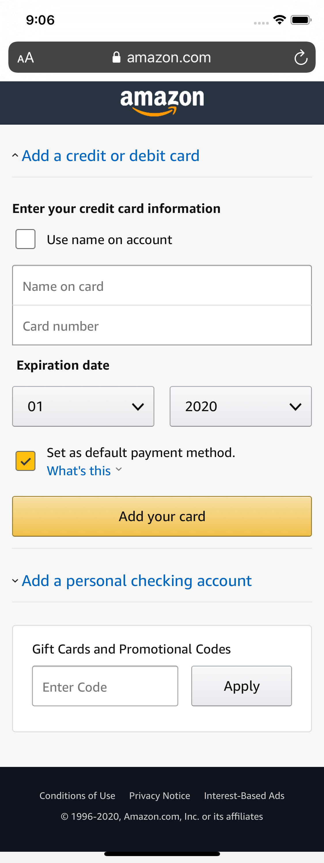 Mobile screenshot of Amazon