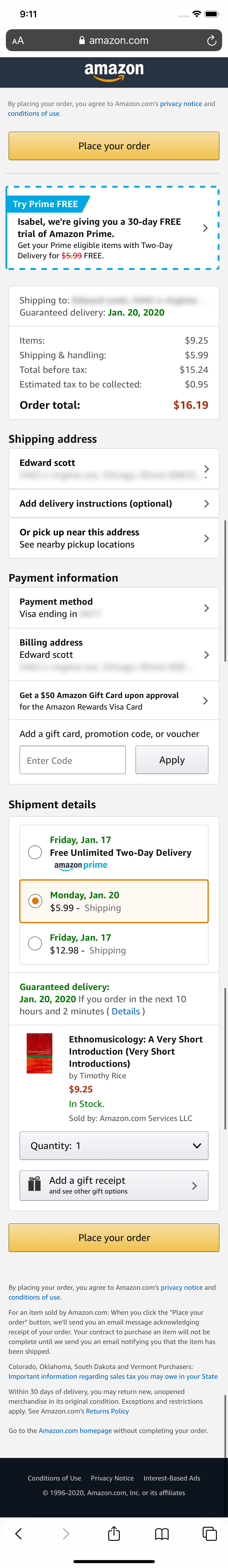 Mobile screenshot of Amazon