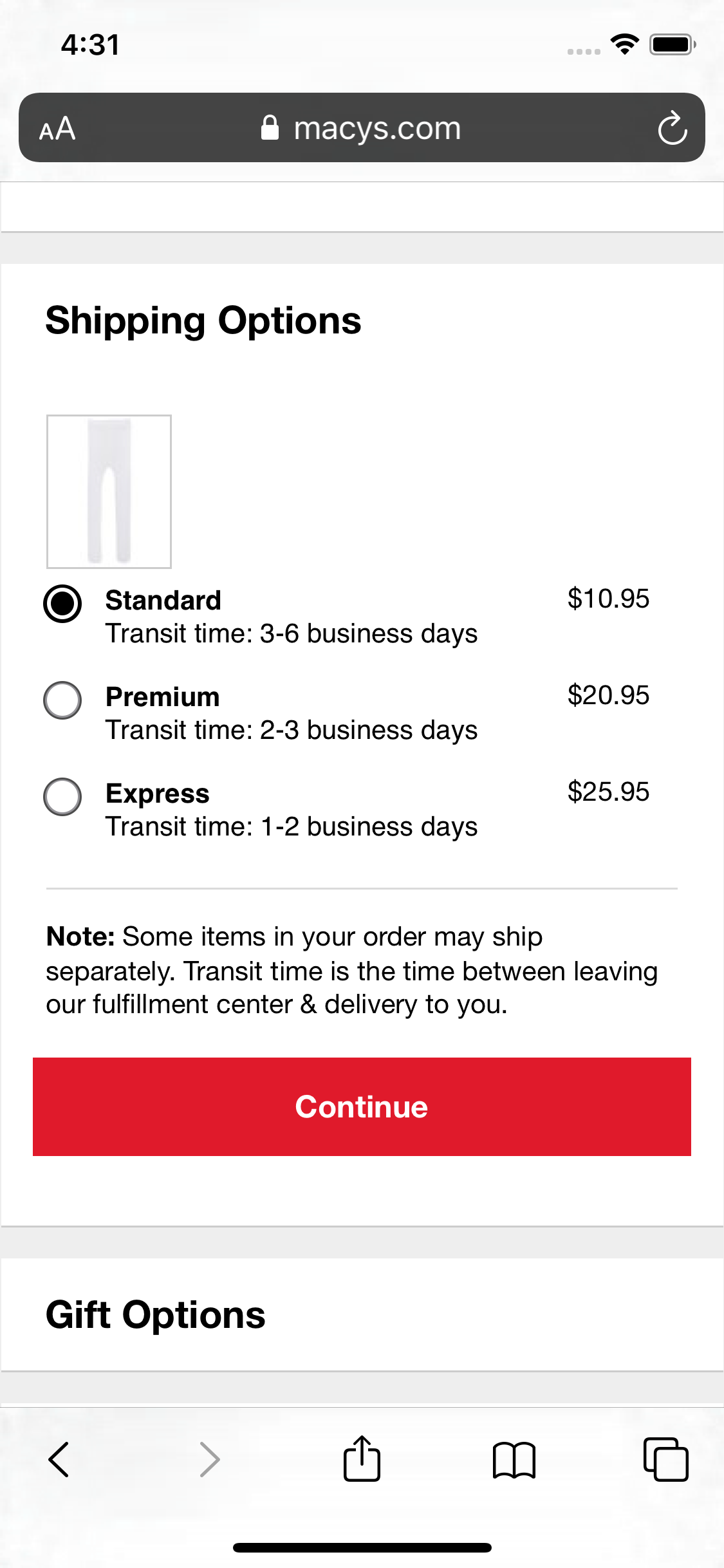 Mobile screenshot of Macy’s