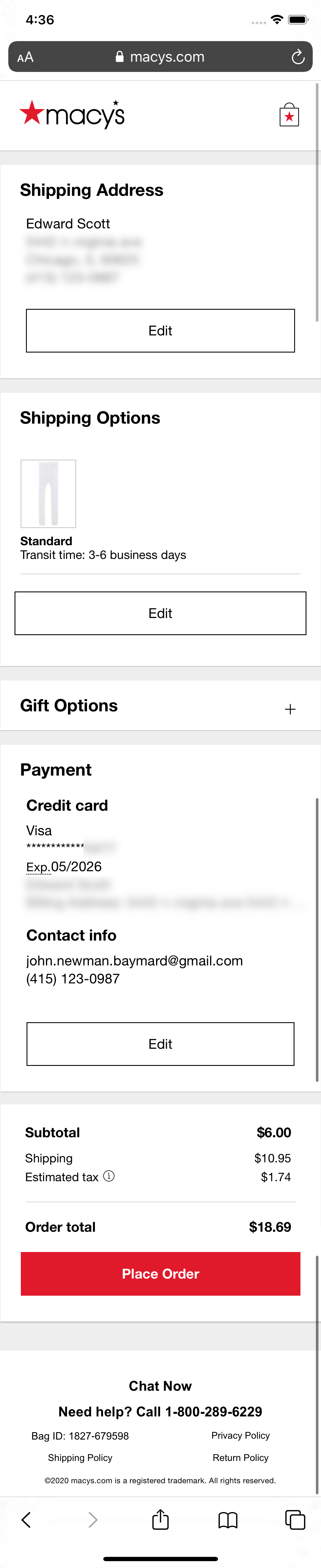 Mobile screenshot of Macy’s