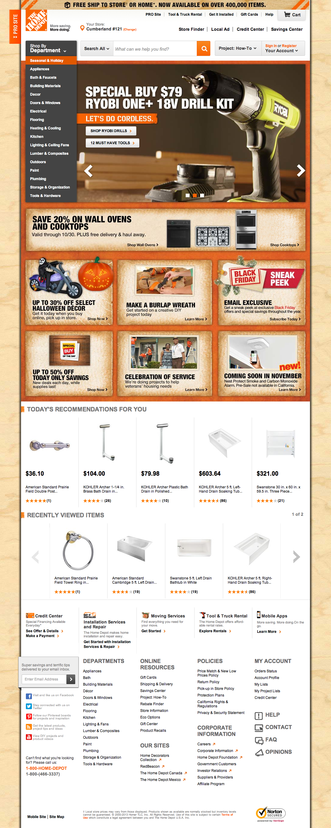 Desktop screenshot of Home Depot