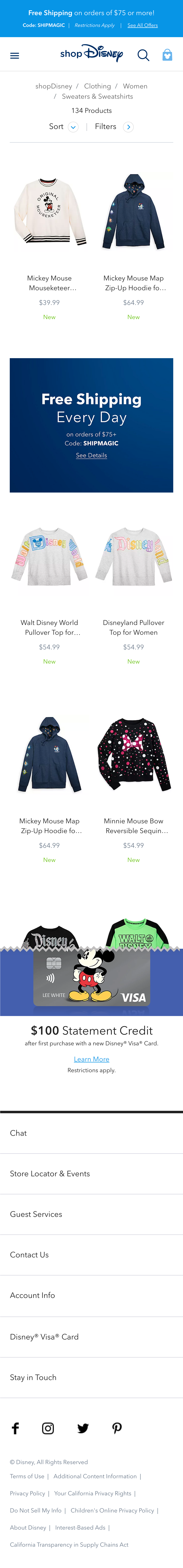 Disney Store’s Mobile Product List 549 of 829 Product List Examples Baymard Institute