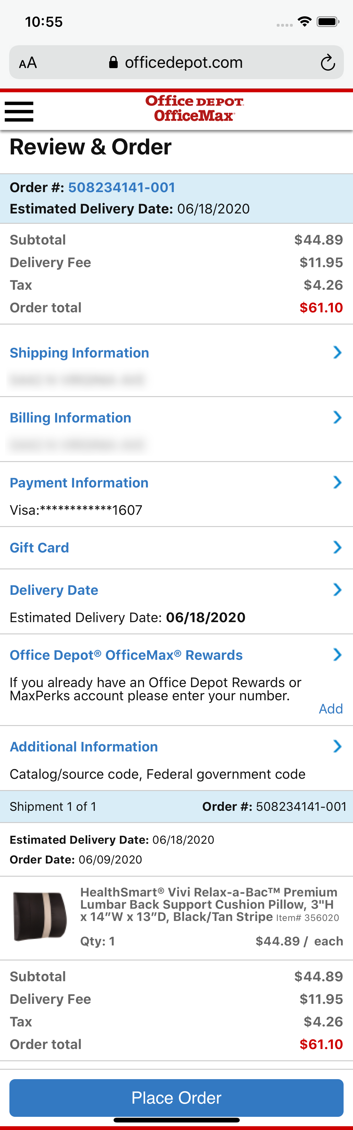 Office Depot’s Mobile Review Order 338 of 591 Review Order Examples