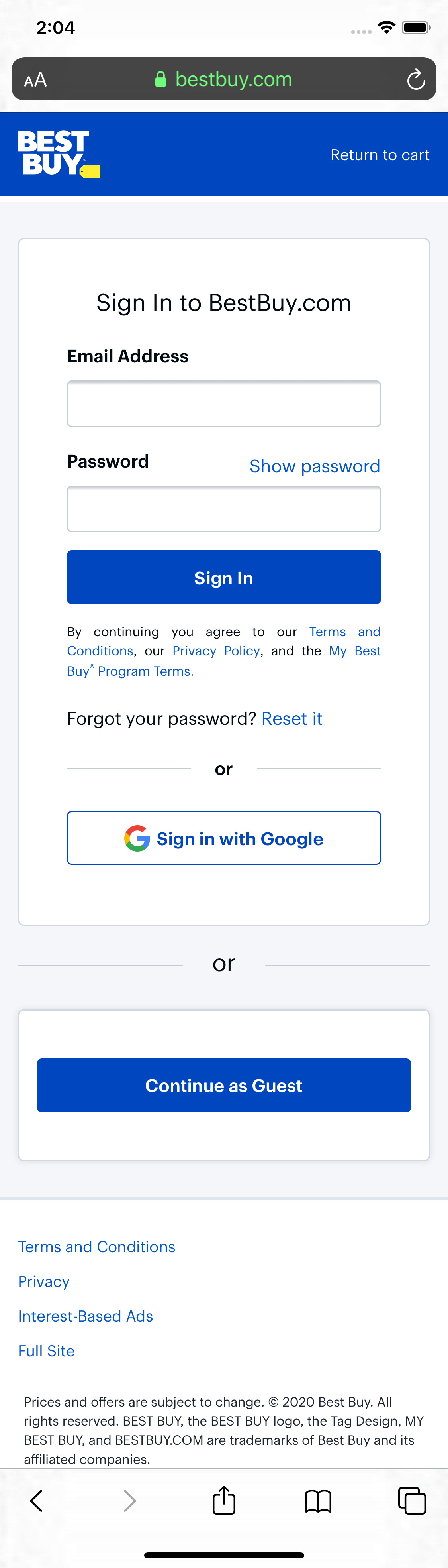 Best Buy’s Mobile Account Selection 552 of 841 Account Selection