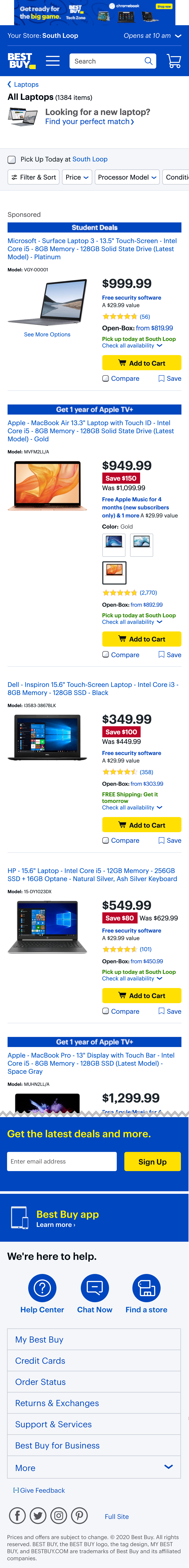 Best Buy’s Mobile Product List 554 of 877 Product List Examples