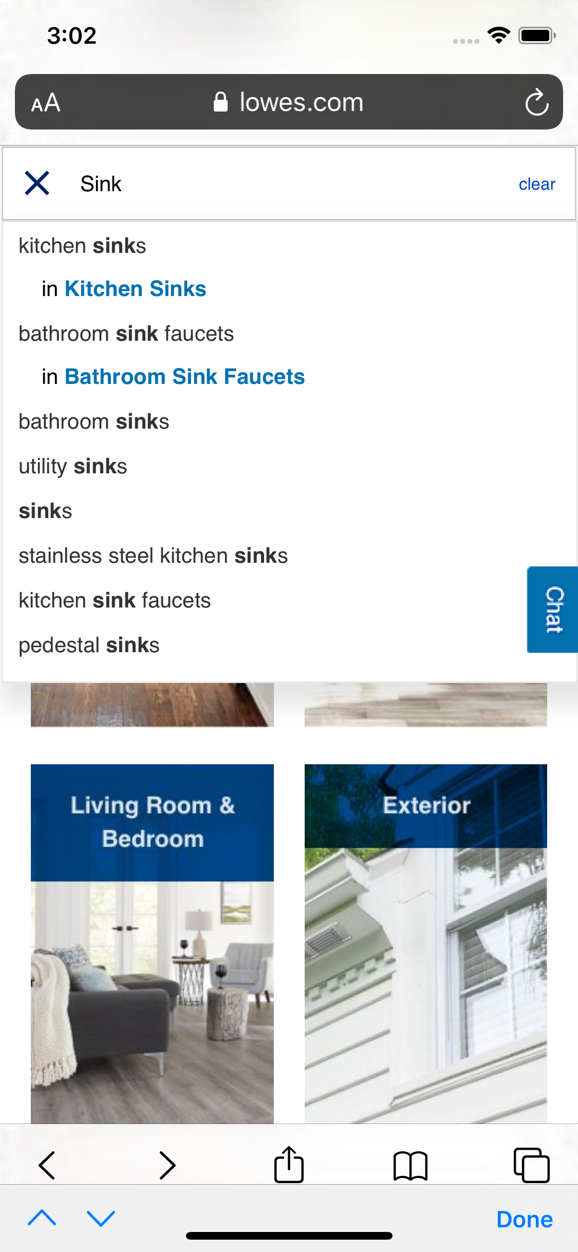 Mobile screenshot of Lowe’s