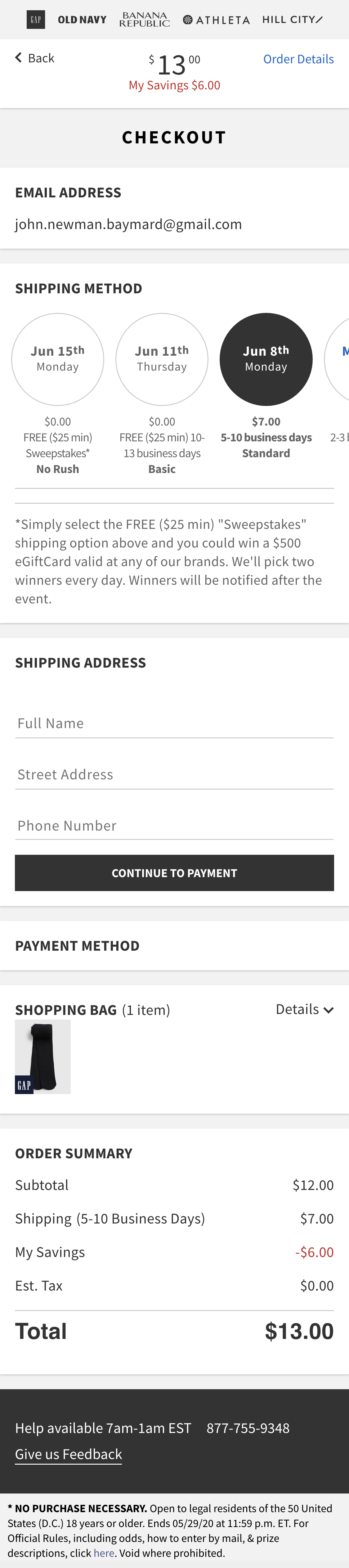 GAP’s Mobile Delivery & Shipping Methods 448 of 738 Delivery